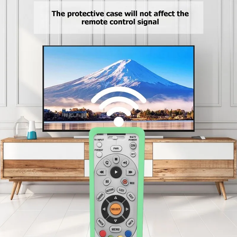 B78B-Silicone Anti-Slip& Shockproof Protective Case For Directv RC65R RC66RX 4 HDTV Receiver(Fluorescent Green) Cover