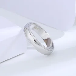 Buyee 925 Sterling Silver Couples Ring White Zircon Wedding Ring Finger for Women Men Classic Engagement Fine Jewelry Circle