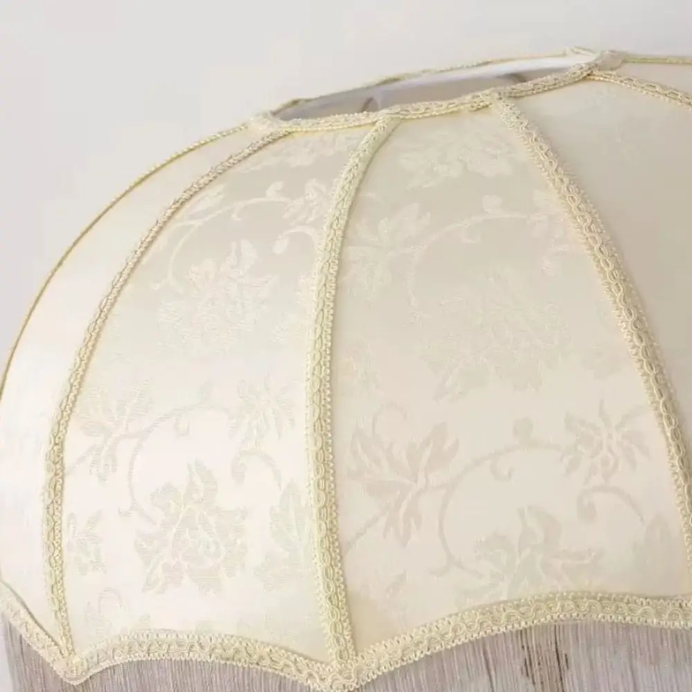 20CM 25CM 30CM Fabric Lampshade Vintage Style Easy To Replace Tassels E27 Lampshade Premium Feel European-style 20CM 25CM 30CM