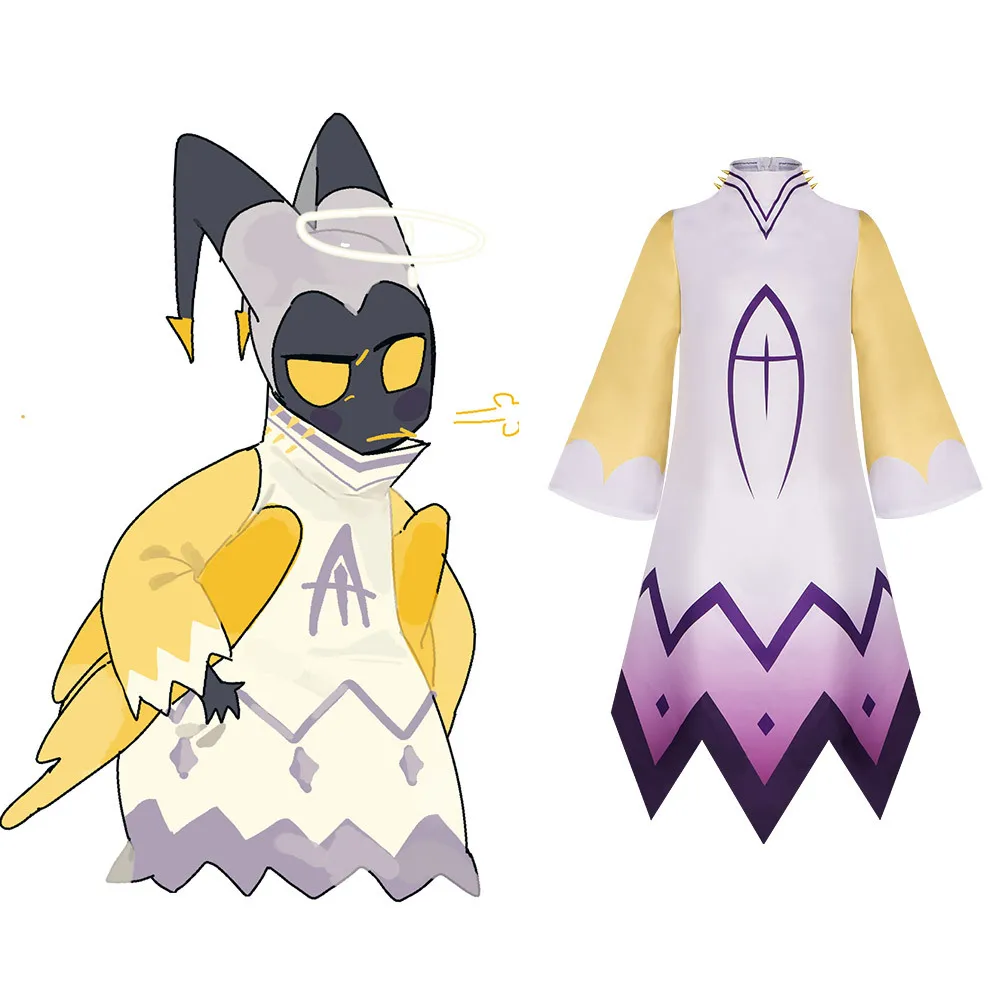 

Anime Adam Cosplay Costume Fantasia Hazzbin Cartoon Hotel Costume Adult Men Women Robe Dress Halloween Carnival Party Clothes