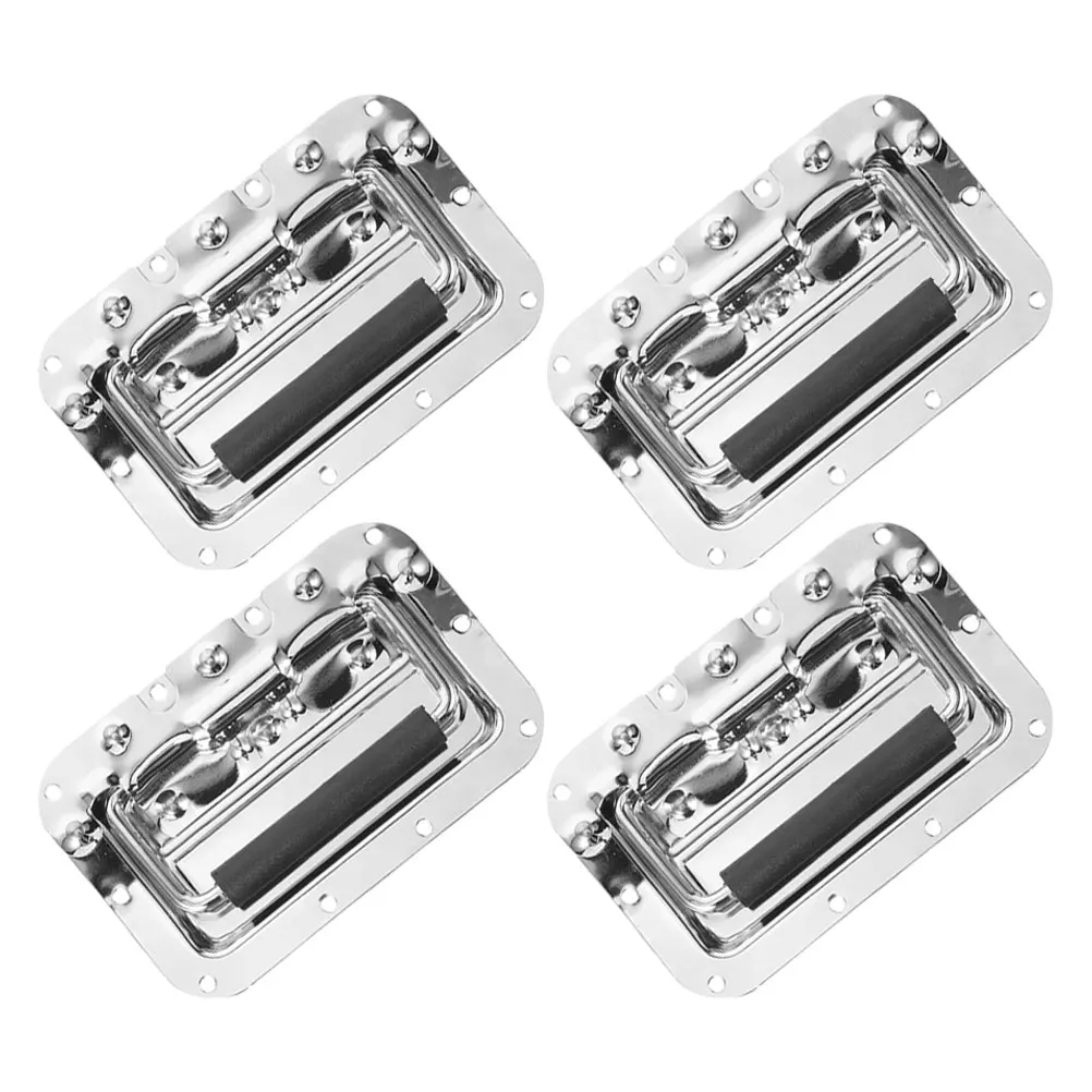 

4pcs Aviation-Grade Cabinet Pull Handles Side Mount Heavy Duty Case Handles For Toolboxes Flight Cases Sliding Doors Recessed
