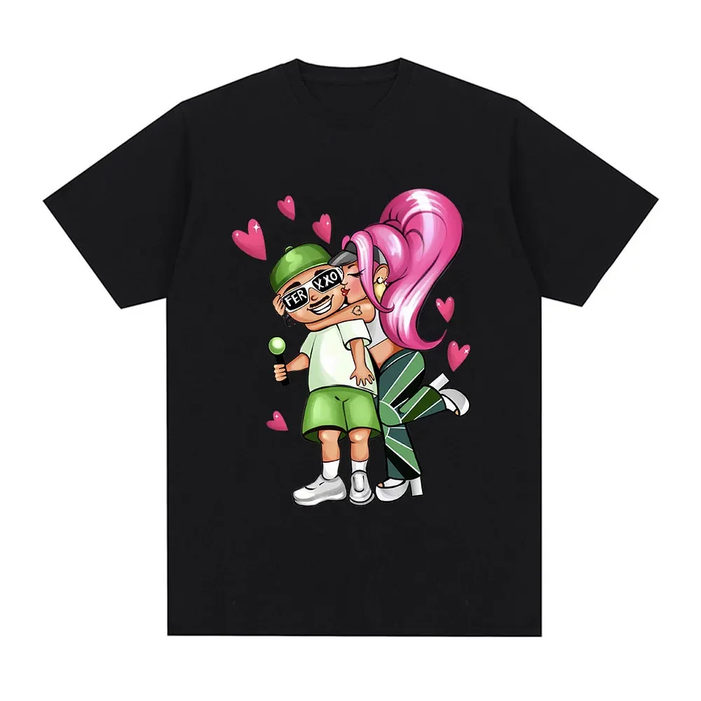 

Singer Karol G Feid Ferxxo Graphic T-shirt Men Women Fashion Aesthetic Vintage T Shirt Casual Cotton Harajuku Oversized T-shirts