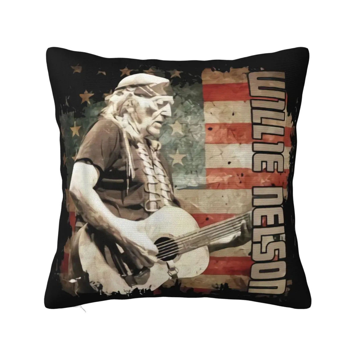 Vintage Willie Nelson Country Music Flag America Us Size S To 4Xl P1001 Trend More Colors Low Price Pillow Case