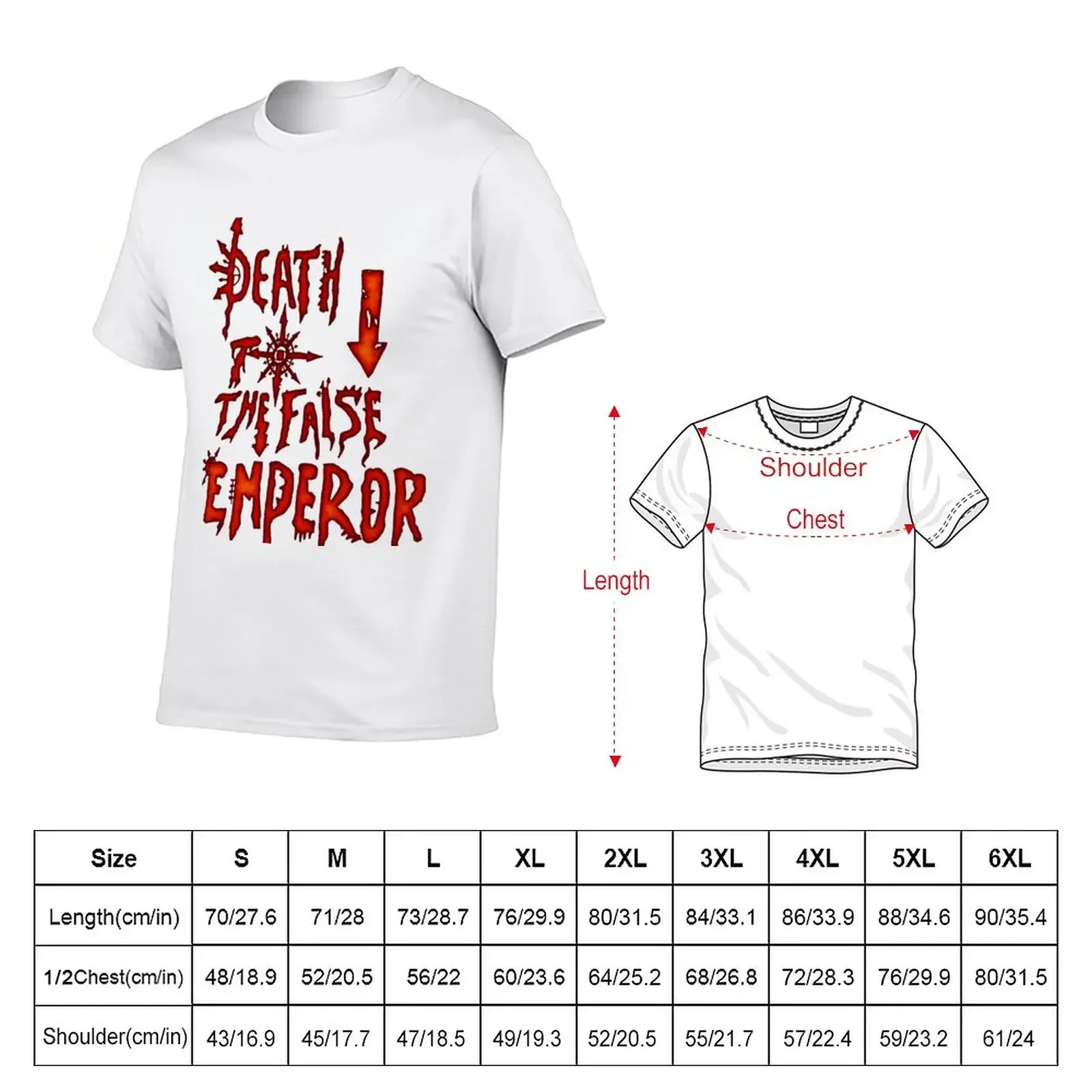 Death to the False Emprah! (Khorne) T-Shirt summer top customs anime figures plain vintage t shirt men