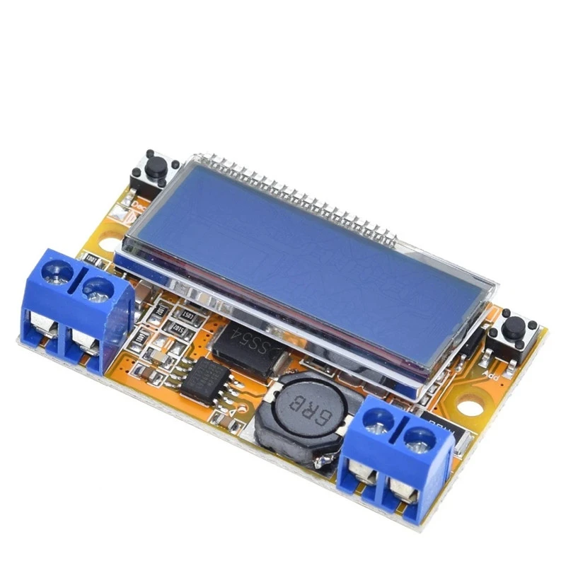Modulo di alimentazione stabilizzato con tensione step-down regolabile DC-DC con display LCD con voltmetro e amperometro dualisplay