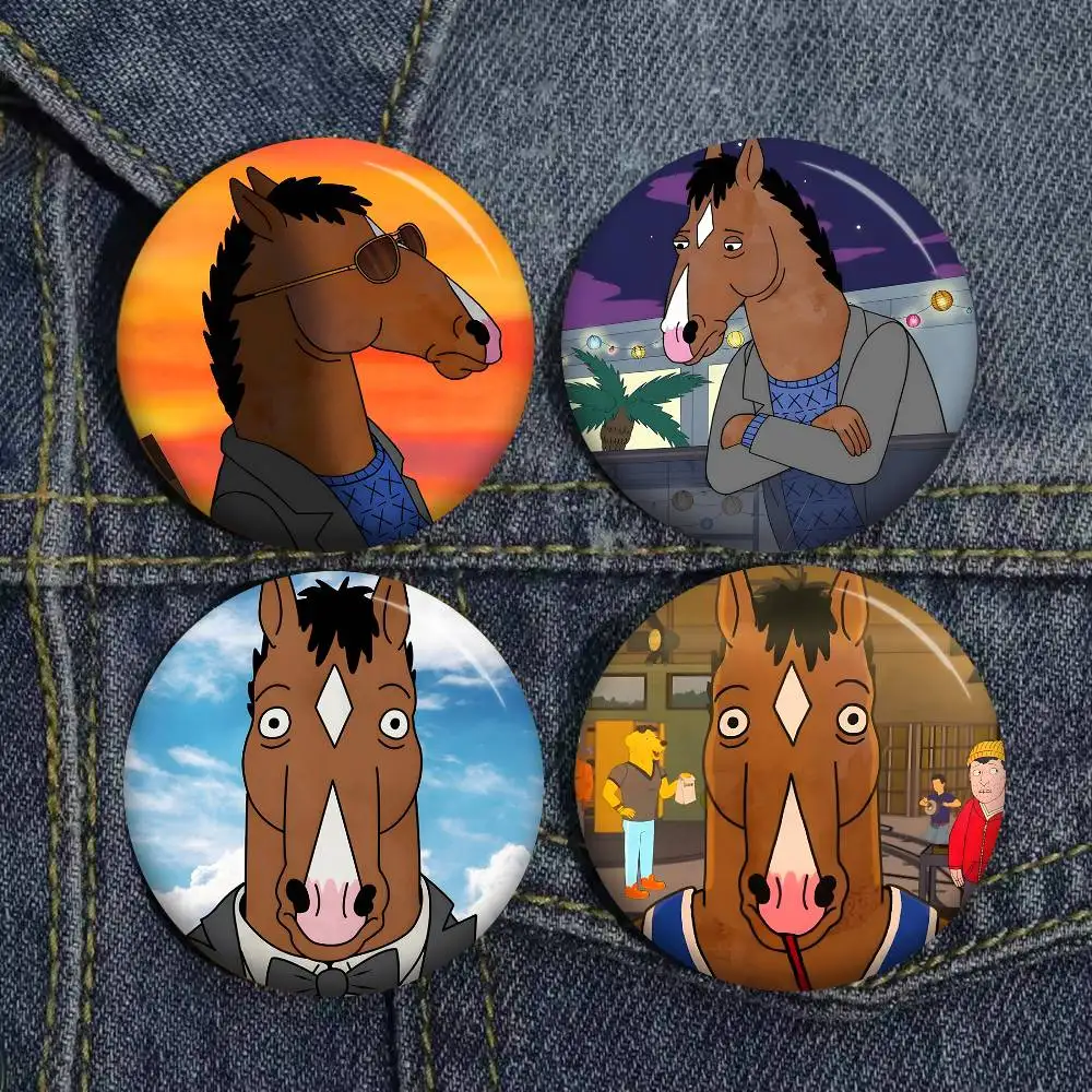 Adult Animation BoJack Horseman Button Pin Handmade Brooch for Clothes Cartoon Badge Backpack Decoration Jewelry Accessories