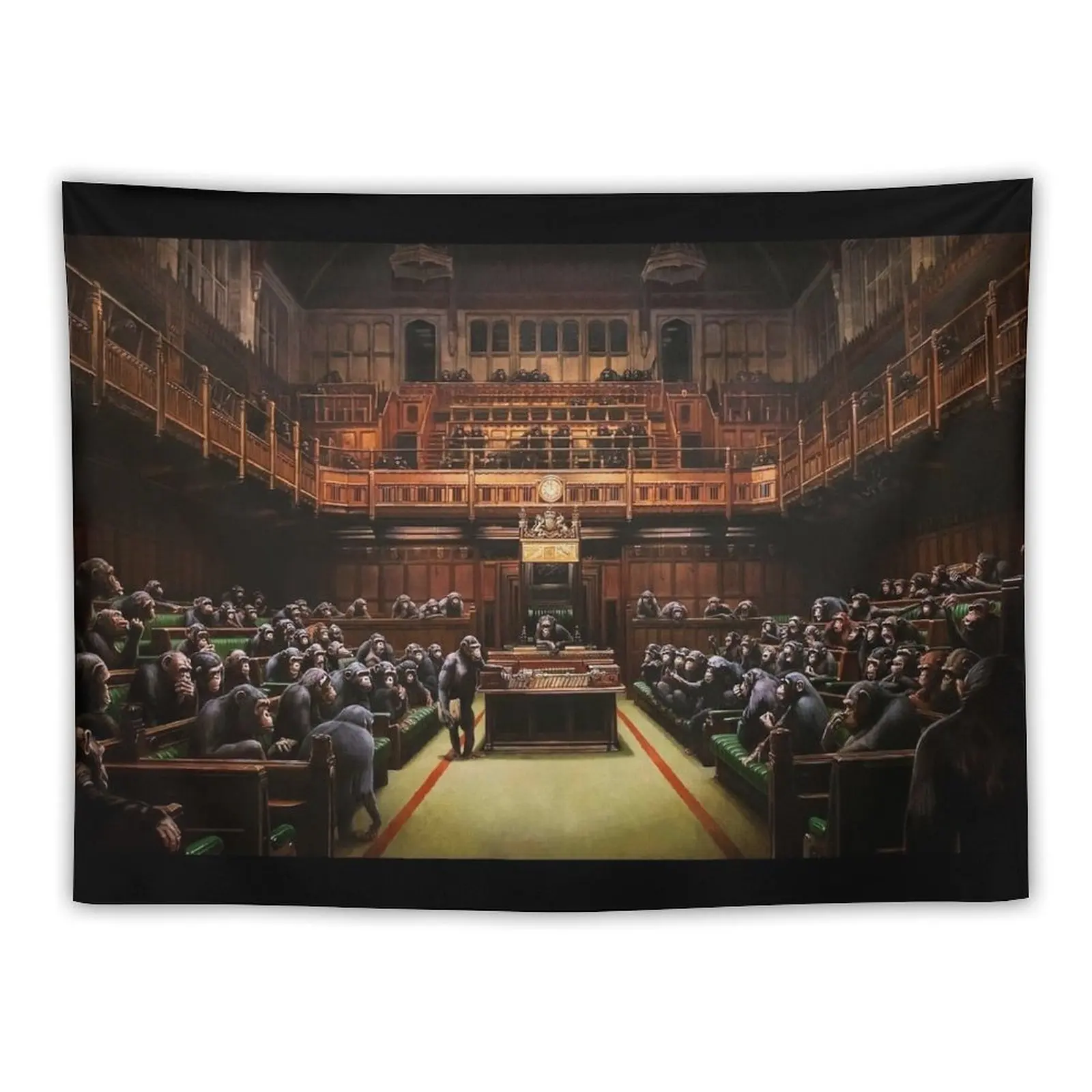 

Devolved Parliament - Banksy Tapestry Wall Decoration Items Wall Carpet Wallpaper Home Decoration Accessories Tapestry