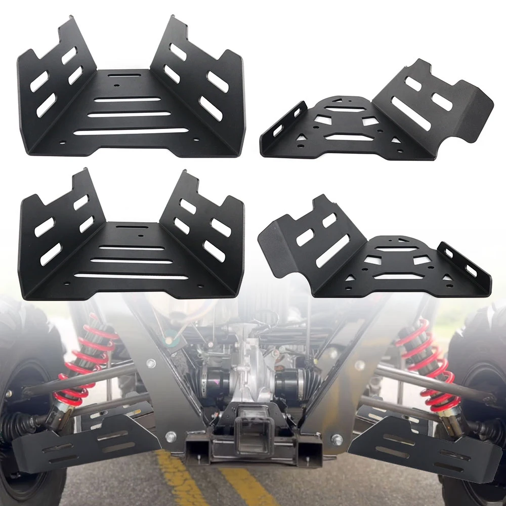 Motorcycle FRONT & REAR A-arm Splash Guard Protectors For HONDA PIONEER 700 700-4 2017 2018 2019 2020 2021-2025 4.0mm Aluminum