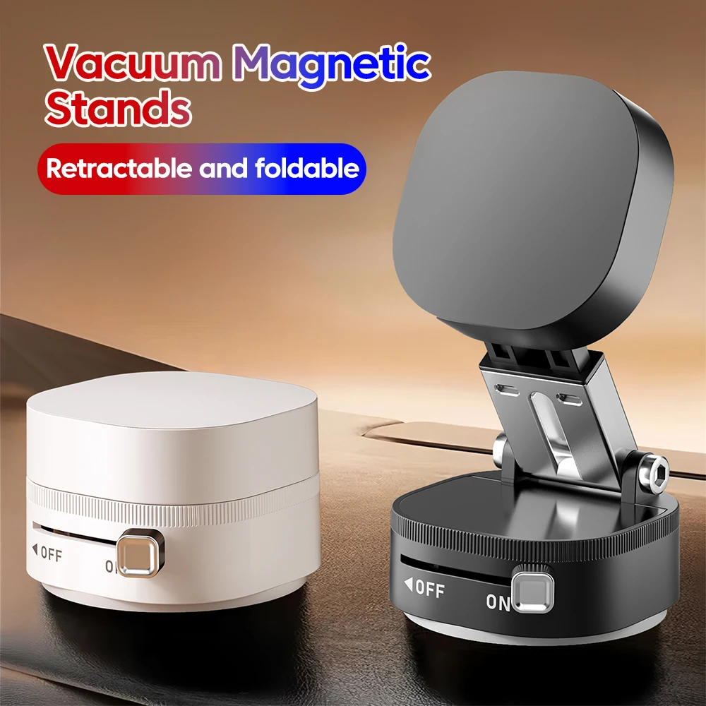Magnetische Telefon Ständer Faltbare Auto Halter Vakuum Magnetische Handy Halterung Unterstützung Universal Saugnapf Telefone Halter Halterung