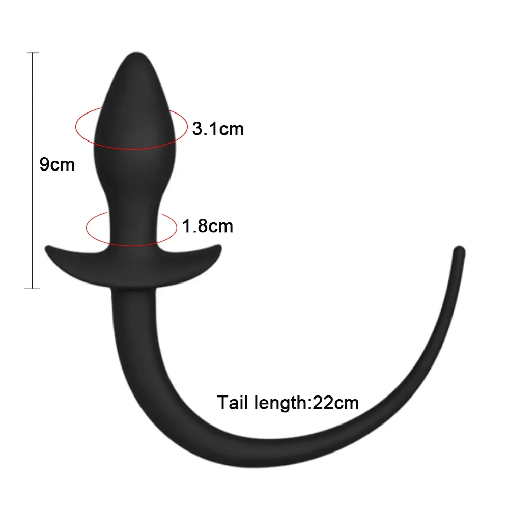 Silicone Dog Tail giocattoli anali stimolatore del punto G Butt Plug Slave Expander anale donna uomo Gay Sex Game BDSM giocattoli erotici prodotti del sesso