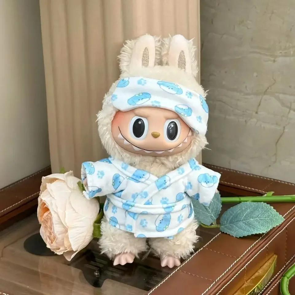 IKOPFLN Set De 3 Pyjamas Peluche Assortis Pour Poupées Labobo 17 Cm – Ours Jaune, Fabrication Soignée, Facile à Habiller, Cadeau Soirée Pyjama