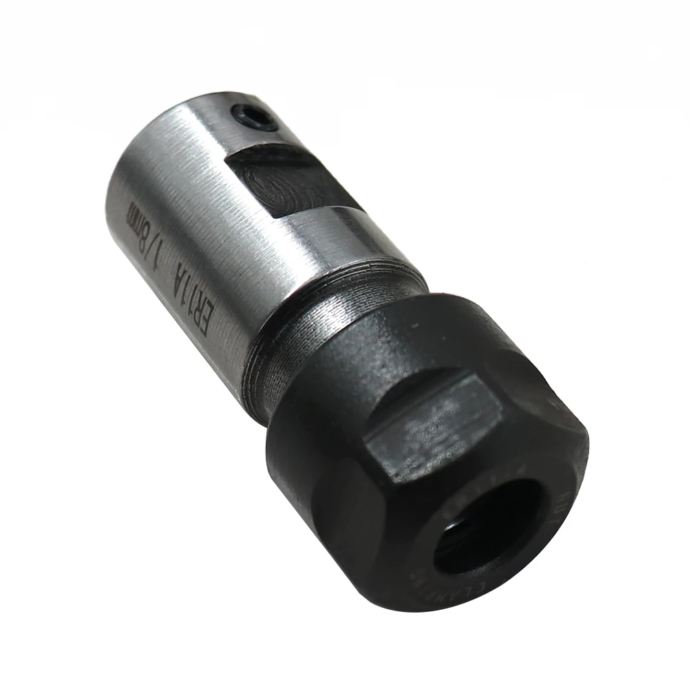 ER11A Collet Chuck Spindle Motor Shaft Extension Rod Steel Straight Handle For Deep Hole Processing Lathe Tool Accessories Silve