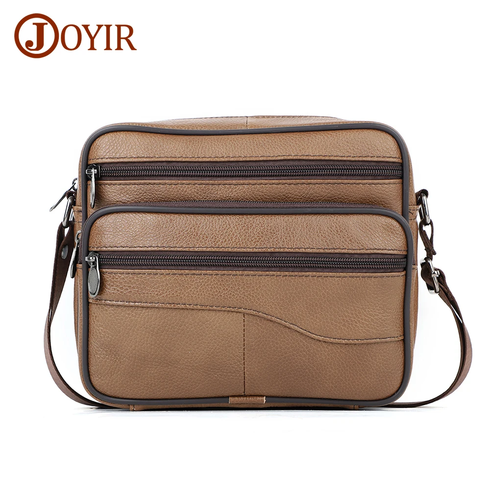 

JOYIR Genuine Cowhide Leather Men High Quality Shoulder Bag Satchel Bags for Male Trendy Casual Messenger Crossbody Sling Bag