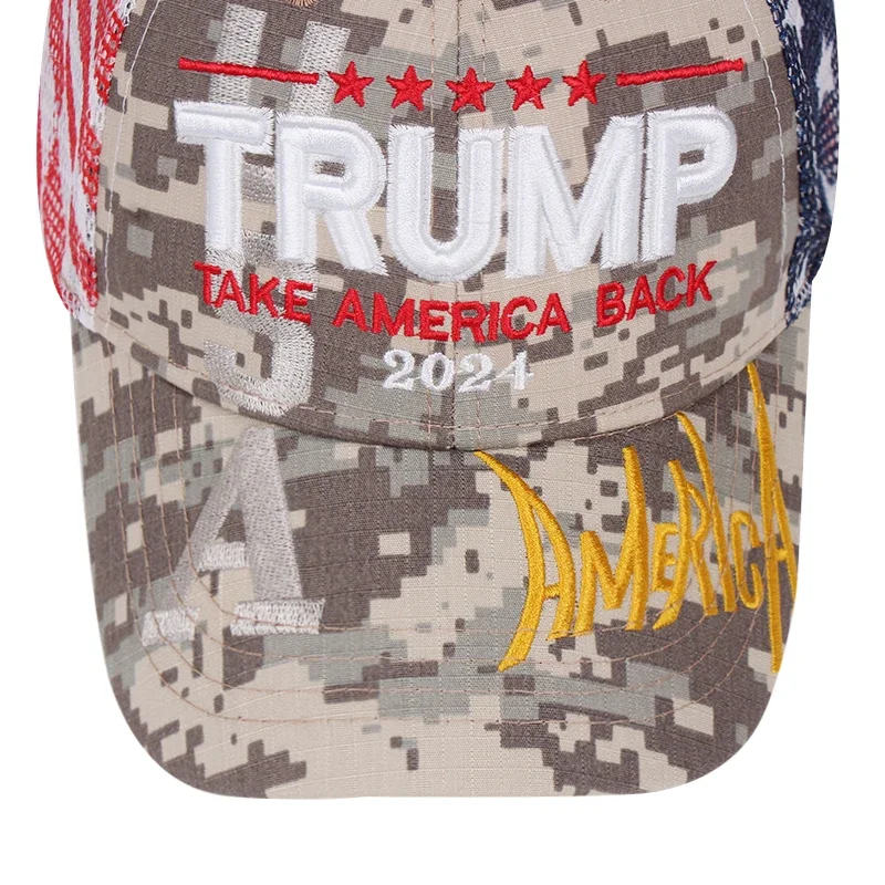 New Donald Trump 2024 Cap USA 3D Embroidery Batch Baseball Caps Keep America Great Snapback Presidential Cap Unisex