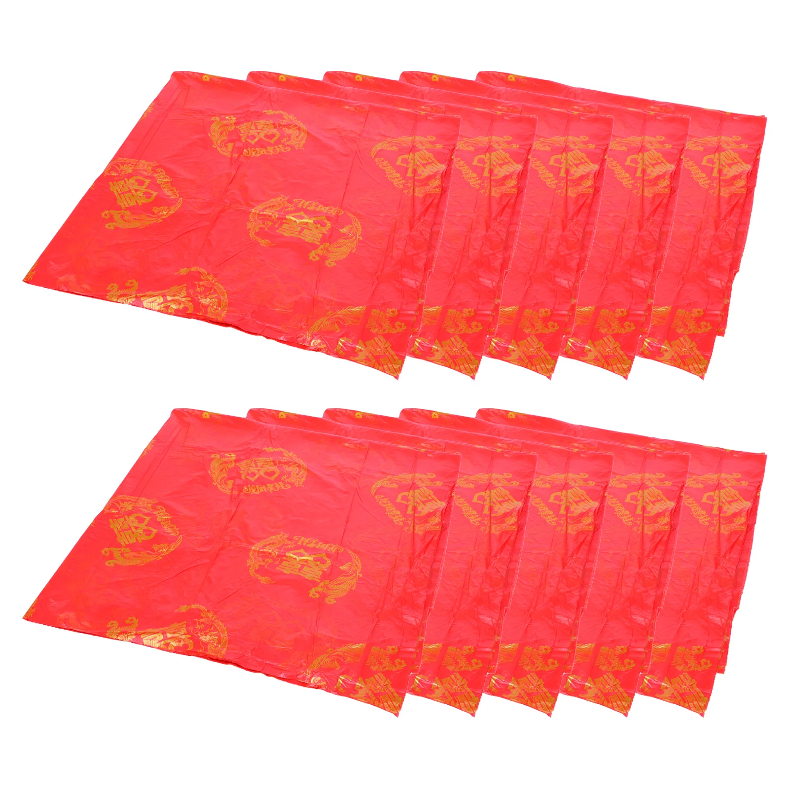 

10 Pcs Phoenix Tablecloth Good Looking Desk Protective Cover Home Decoration Party Wedding Banquet Dinner Cover