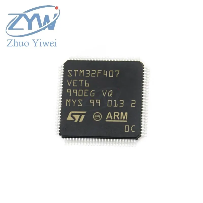 STM32F407VET6 microordenador original de un solo chip, microcontrolador de 32 bits, LQFP100