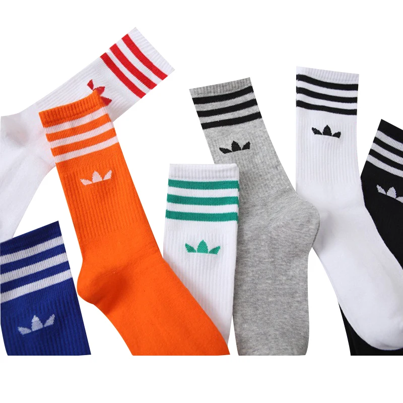 

Fashion Pure Color High Tube Sports Socks Clover Men and Women Cotton Socks Wild Ins Socks Striped Socks New 2024