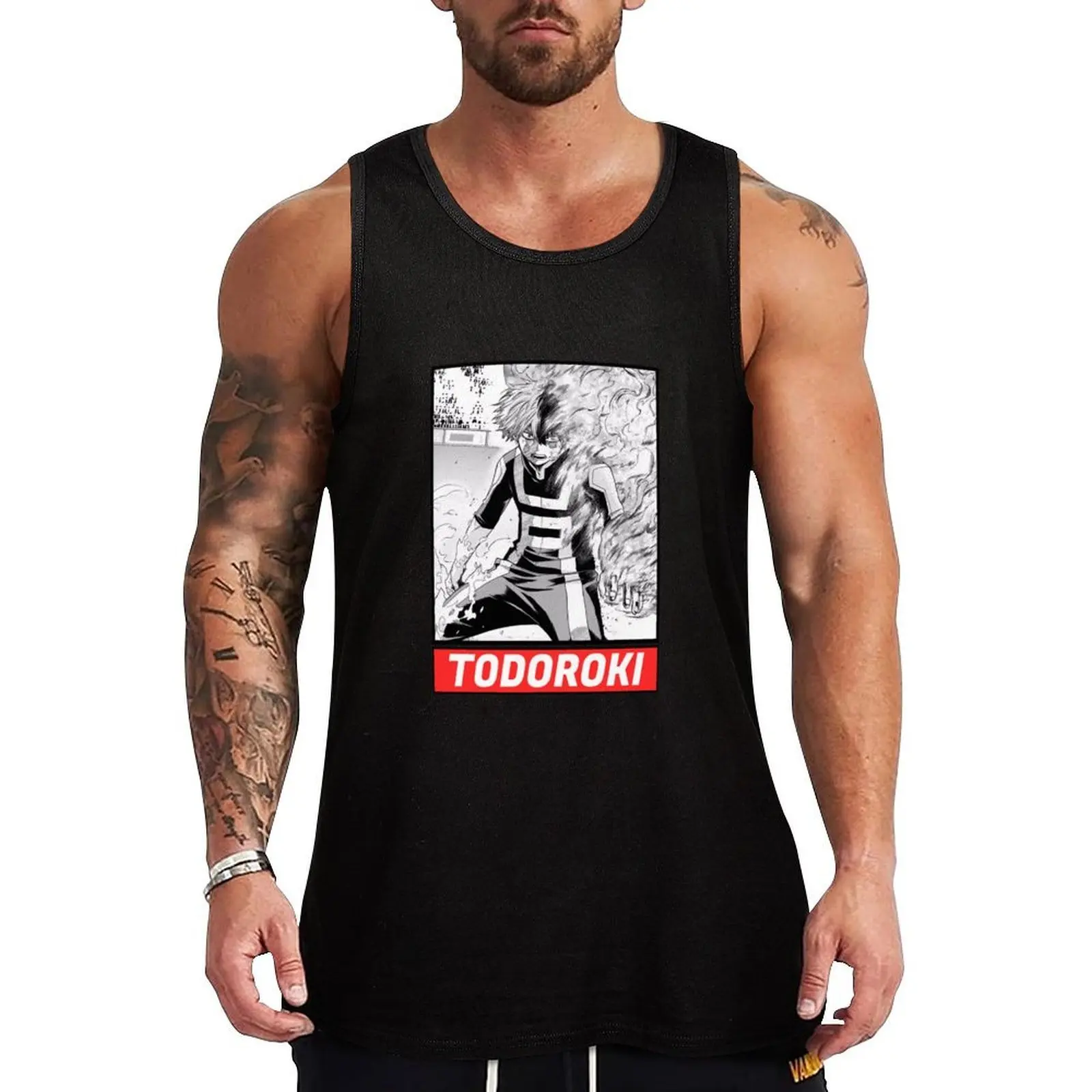 Shoto Todoroki (Boku no Hero) Tank Top Outdoor Work Tank Top Rugged Sleeveless Wear