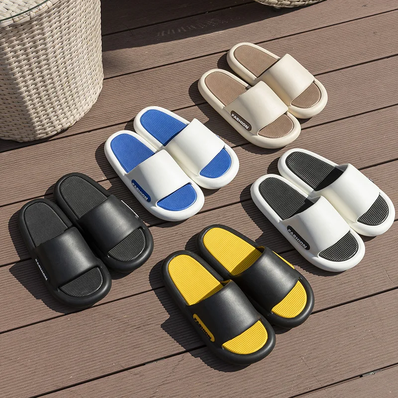 Nieuwe Mode Outdoor Slippers Mannen Zomer Strand Sandalen Thuis Comfort Casual Schoenen Eva Dikke Zool Flats Badkamer Anti Slip Glijbanen