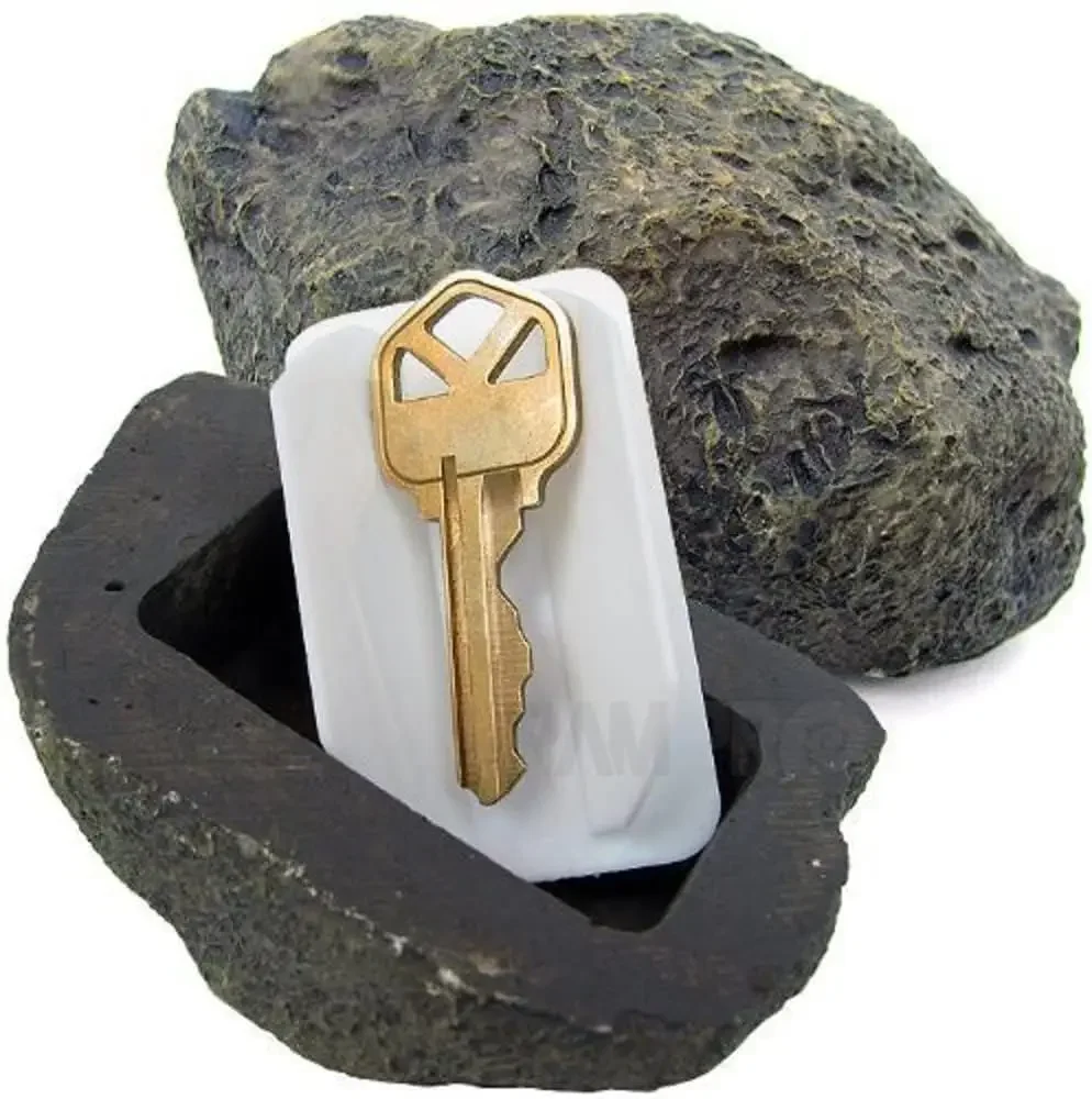 

Fake Rock Resin Key Storage Box Garden Ornament Hiding Containers Simulation Stone Key Box Outdoor Garden Key Holder Hidden