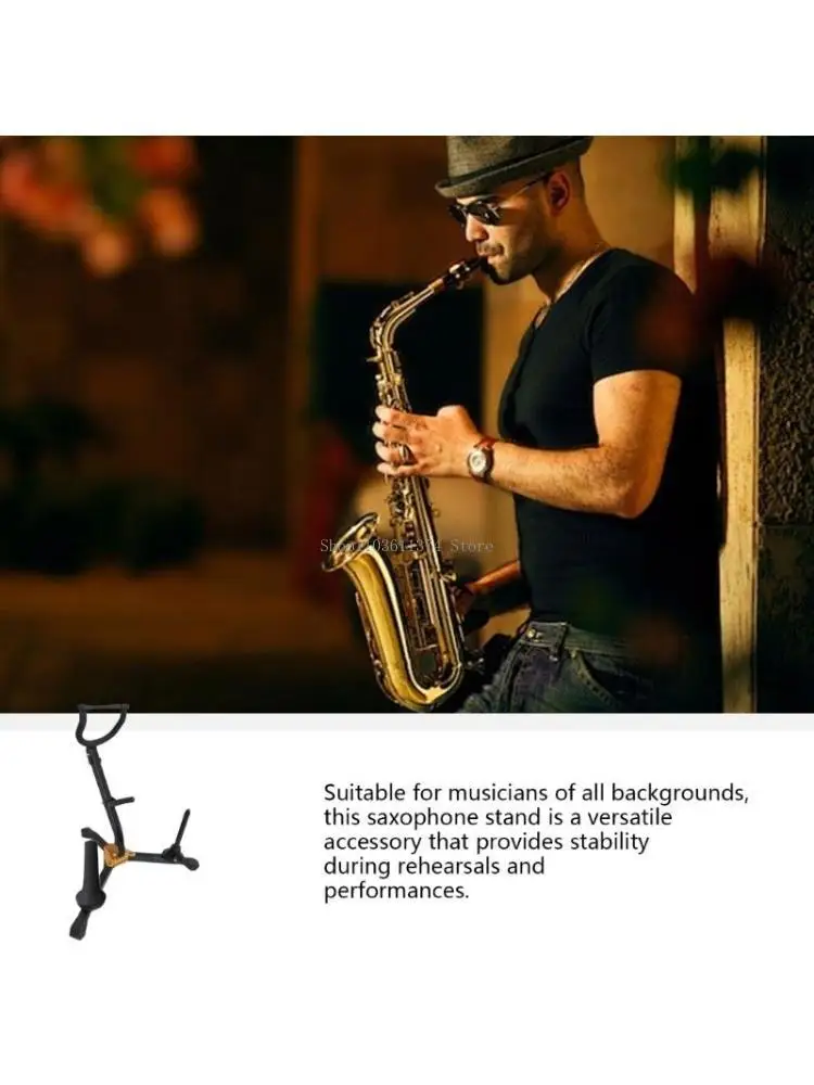  Folding Saxophone Stand Tripods Floor Altos Tenors Saxophone Rack Easy to Use