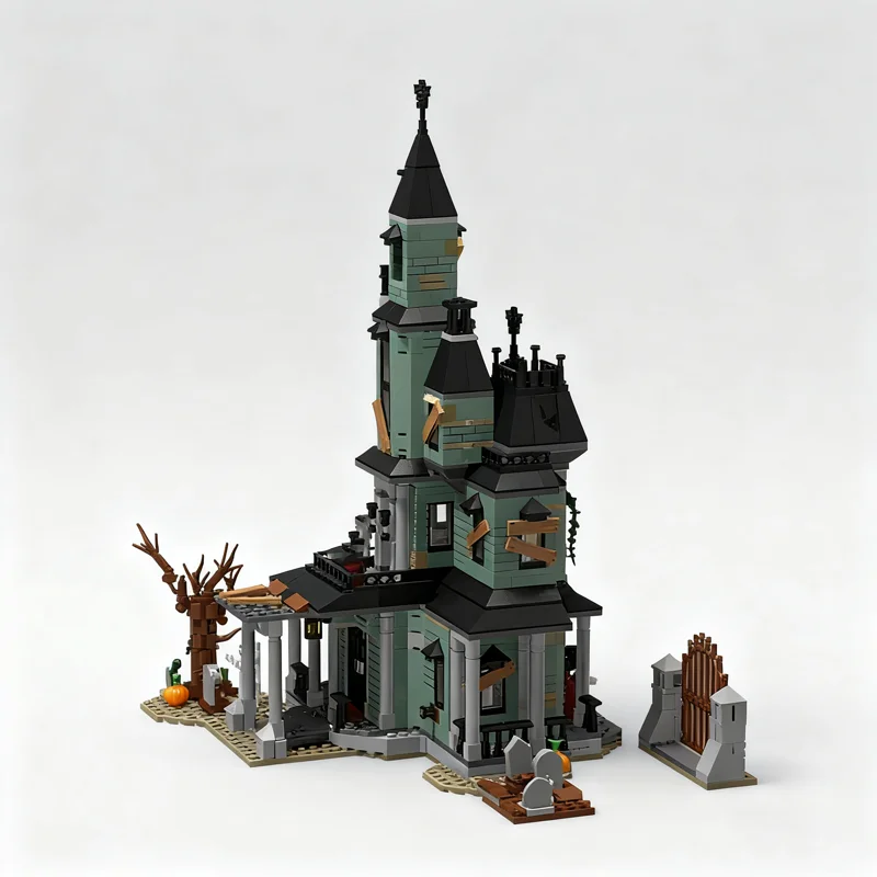 1445 Uds. MOC Casa Encantada modelo bloques de construcción ensamblar construcción DIY Idea creativa regalo de Navidad juguete niños educación ladrillo