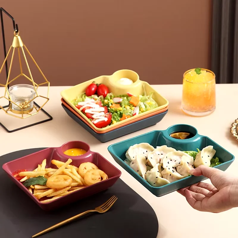 12-Piece Plastic Tray Set Includes Sauce Dividers and Can Hold Fries, Sushi, Fruit, Bread, and Appetizers. It Also Includes Whit