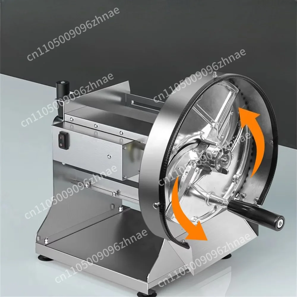 Commercial Electric Automatic Stainless Steel Fruit and Vegetable Cutter - Onion Potato Lemon Coconut Slicer