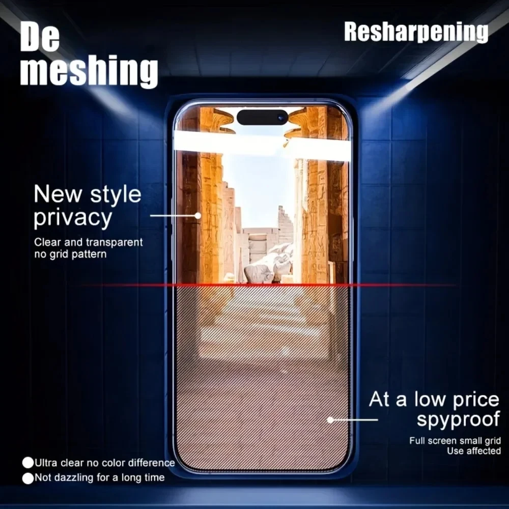 3Pcs Dust Free Installation Privacy Tempered Glass For Xiaomi Redmi Note 13 12 11 10 Pro 9 8 7 12S 11S 10S 9S 14C 13C 12C 10C