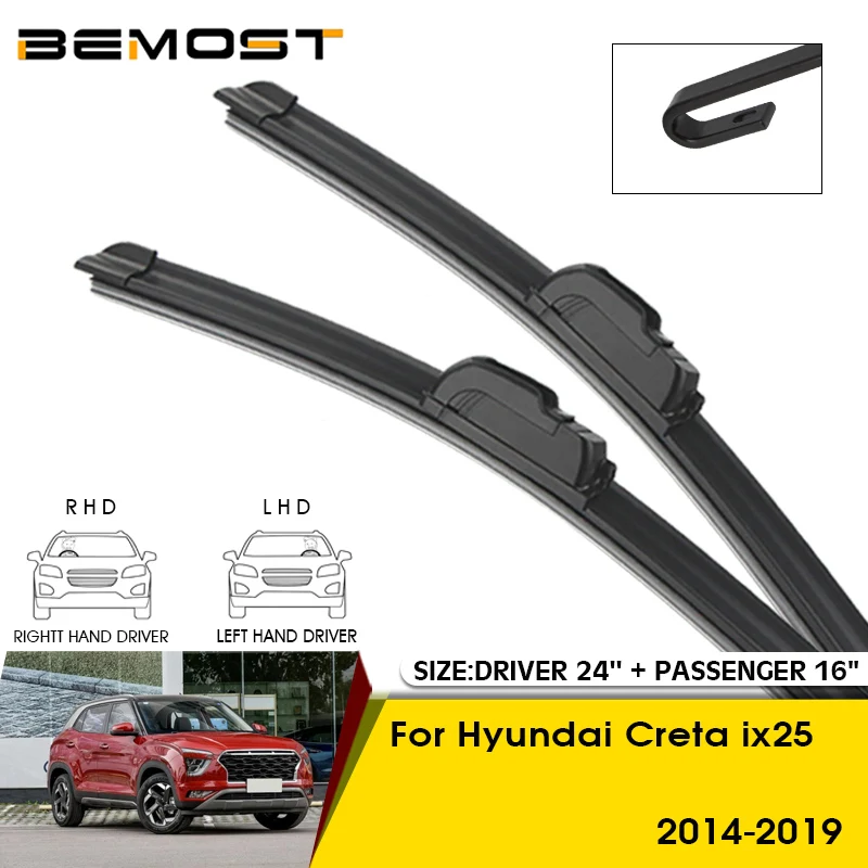 Car Wiper Blades For Hyundai Creta ix25 2014-2019 Windshield Windscreen Front Window Blades 24