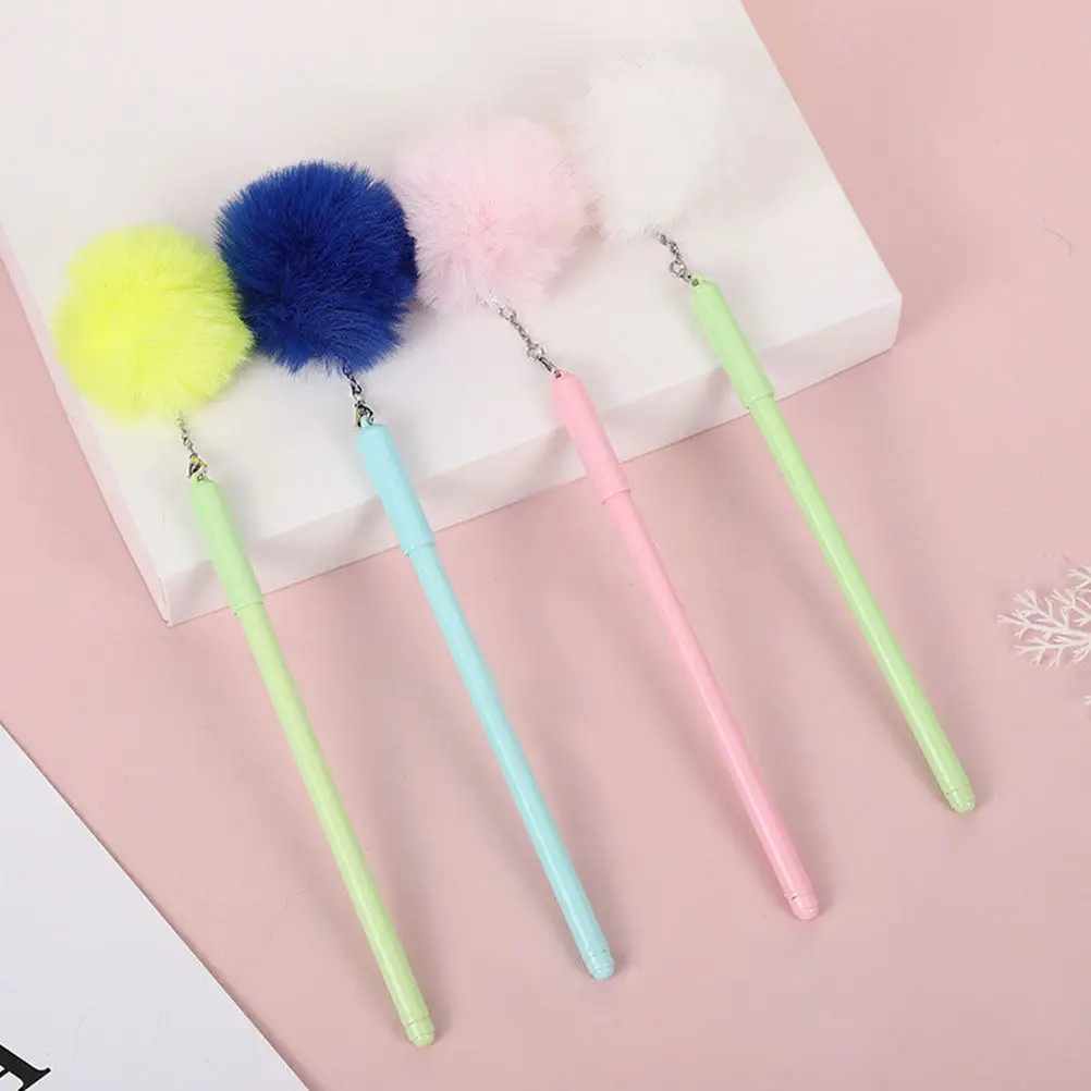 

8Pcs Pom Pom Ballpoint Pen Decorative Creative Writing Pens Portable Cute for Students Gifts Novelty Adorable Colorful