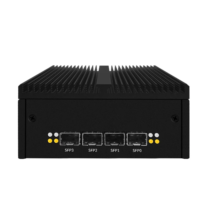 H10 Soft Router Mini Computer Industriale Intel N100 2*2.5G 2*10G/4*10G SFP + 12V-24V Ampia Ingresso Tensione Supporto TPM GPIO