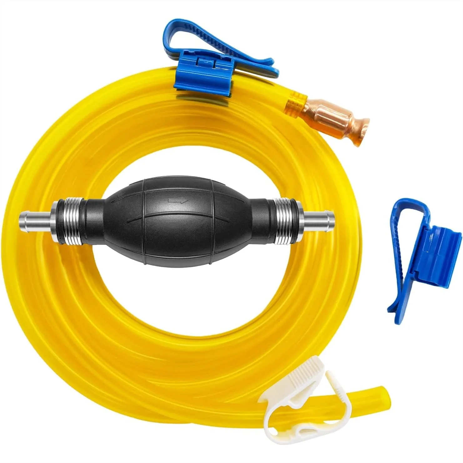 

Portable Gasoline Transfer Pump with 10ft Hose for Fuel, Diesel, Oil & Water Siphoning