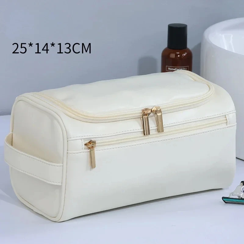Kulturbeutel aus Leder für Männer und Frauen, Dopp Kit, hängende Kulturtasche für Herren, Reise-Kulturbeutel für Reisen, große Kosmetiktasche für T