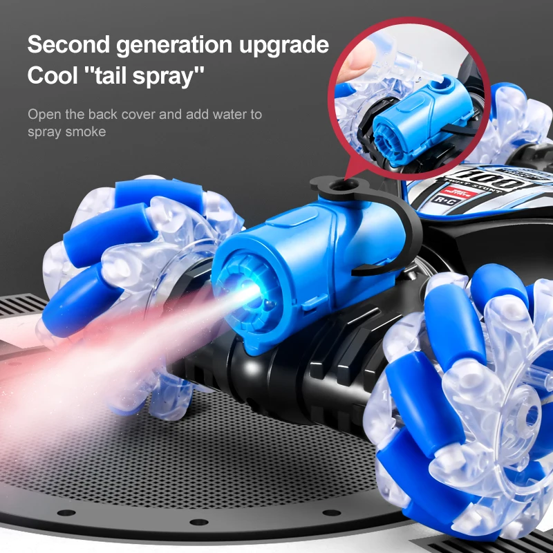 New Style 360° 4WD All-Round Drift Spray Remote Control Stunt Car Gesture High Speed Off-road RC Car Toys For Boys Girls Gifts