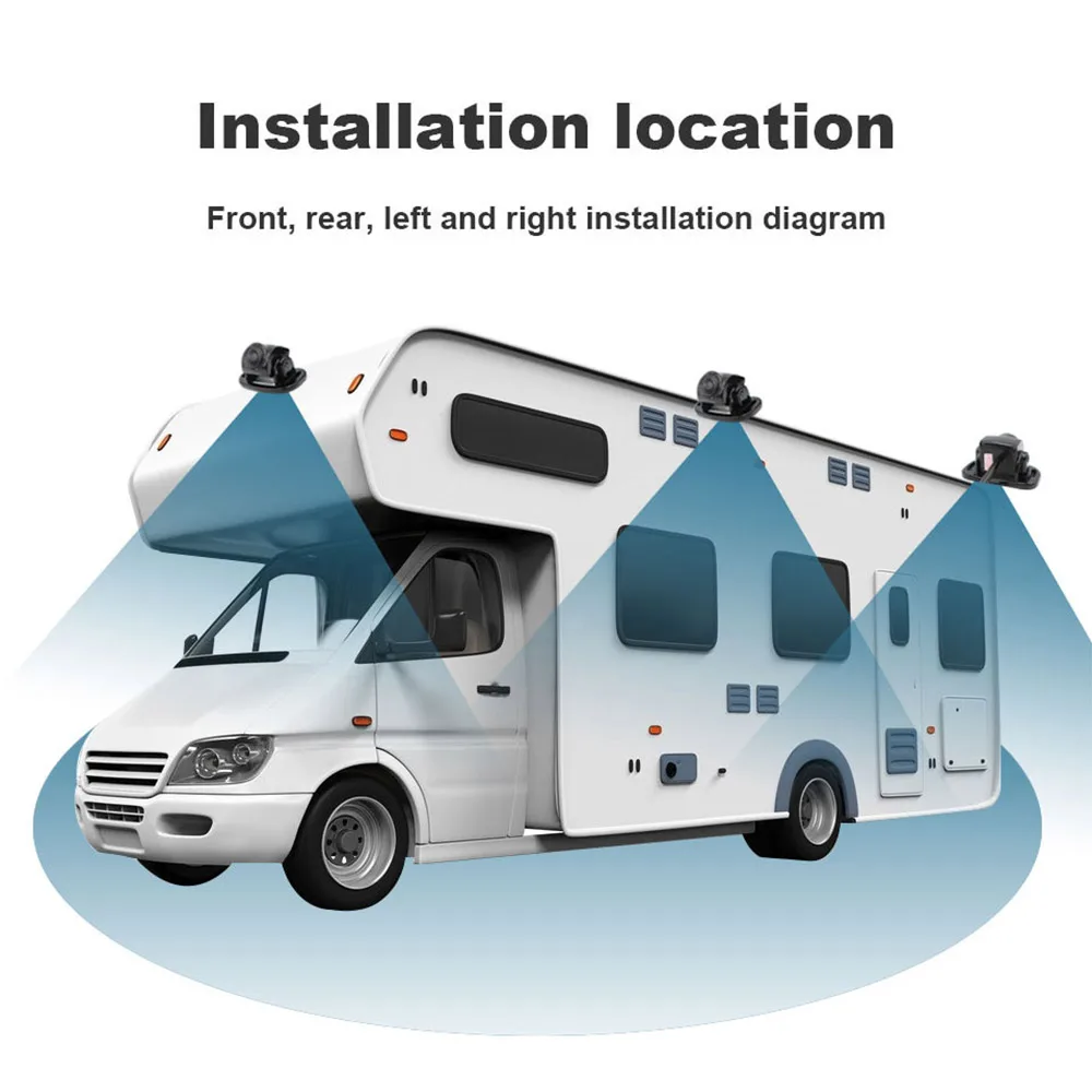SMARTOUR 4K AI Truck 4-way Panoramic Recorder Car Parking Panoramic View Rearview 360 Degree 4K 1080P AHD View Camera System