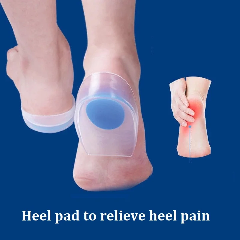 Soft Silicone Gel Insoles for Heel Spurs Pain Foot Cushion Foot Massager Care Half Heel Insole Pad Height Increase Accessories