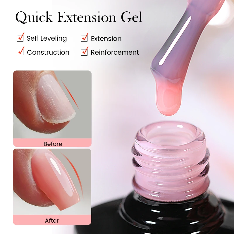 UR SUGAR 7ml Quick Extension Liquid Gel Nail Polish Clear Nude Pink Construction Gel Vernish Semi Permanent Acrylic Nail Art