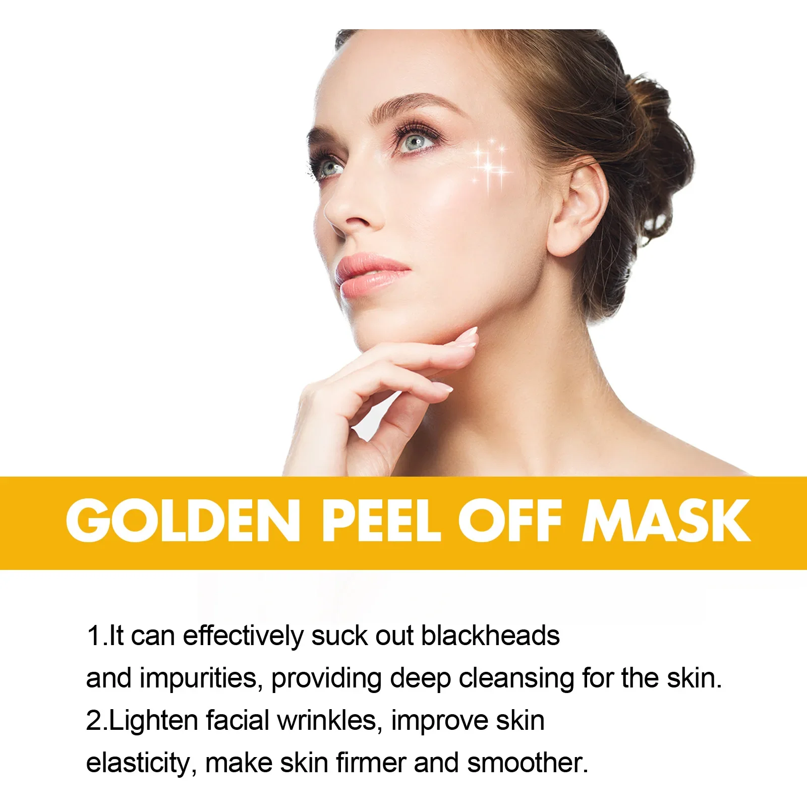 Golden Peel off Mask Deep Cleansing Remove Blackheads Whitening Reduce Large Pores Oil Control Facial Tear off Mask