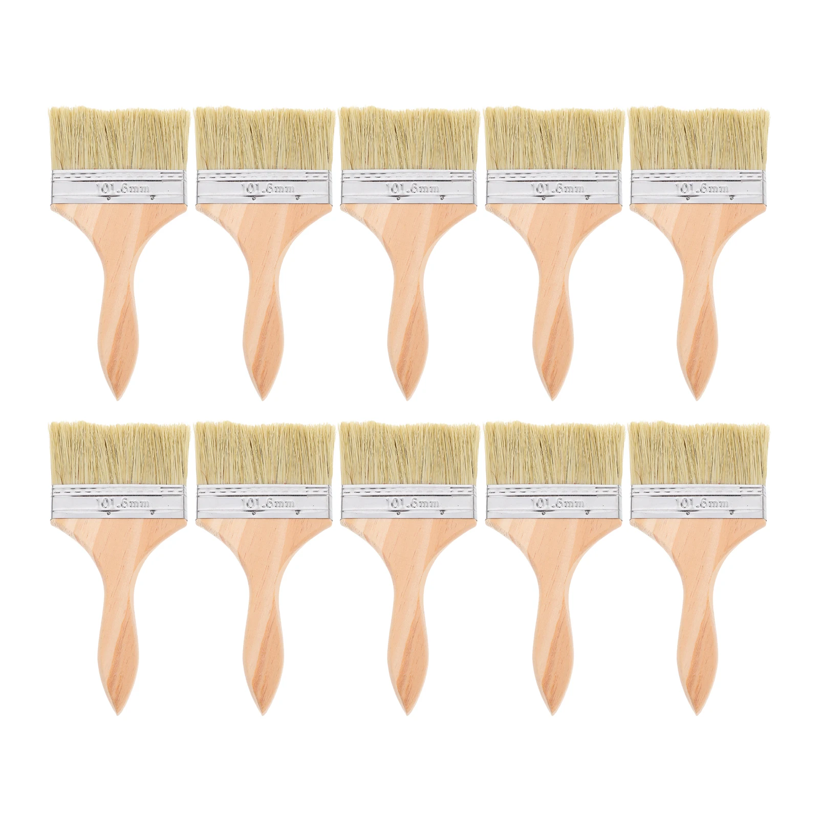 

10pcs Paintbrush Set For Watercolor Acrylic Oil Painting Art Student Supplies Flat Tip Brush Kit Painting Tools Pigment Paint