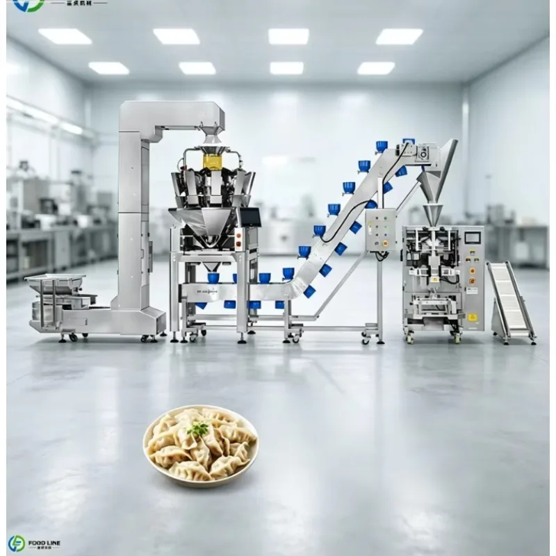 Automatic Vertical Vacuum Sealing Machine Food Packaging Equipment for Frozen Snacks Ready Meals Customized