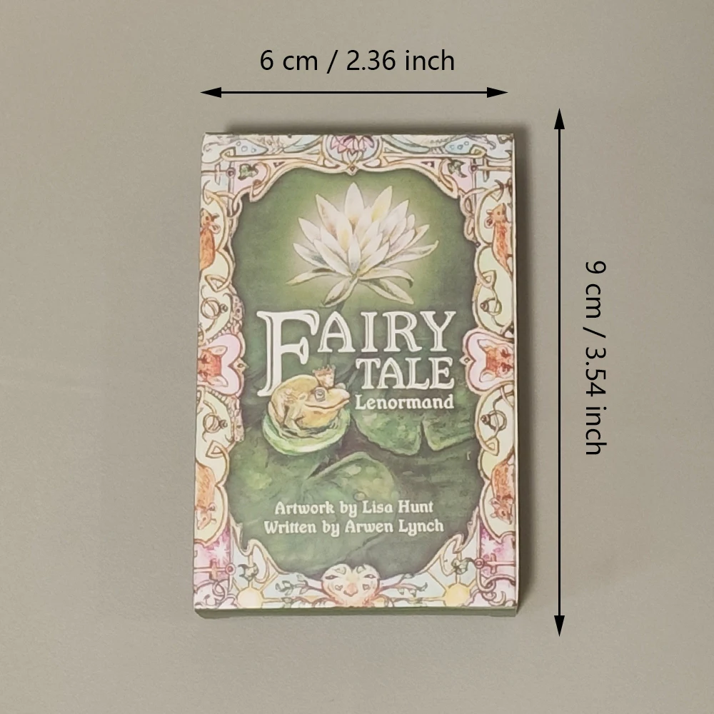 Printed on 350GSM Double-embossed Cardstock 9*6cm Fairy Tale Lenormand Deck 38 Pcs Lenormand Cards