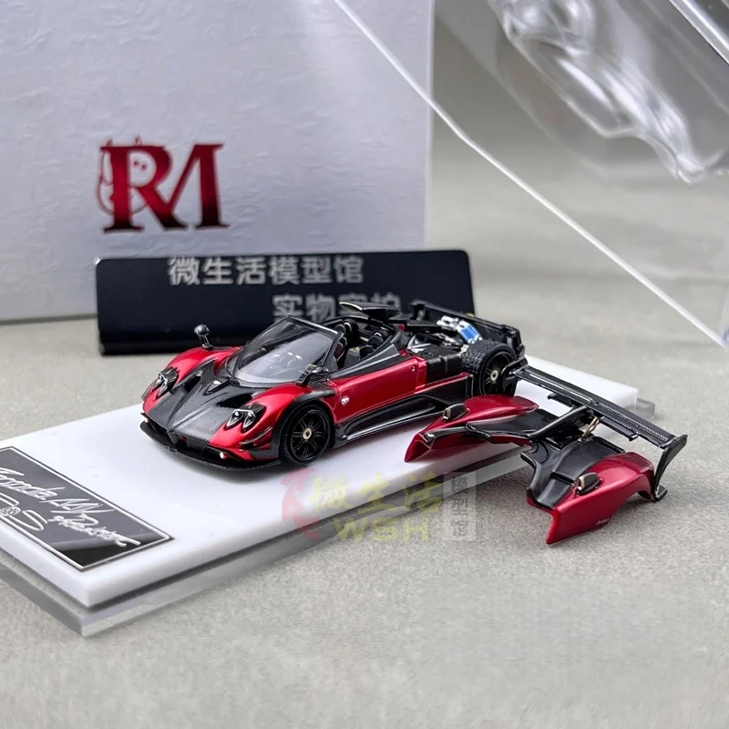 RM 1:64 パガーニ ゾンダ 760 コンバーチブル ダイキャスト シミュレーション合金車モデル、男の子向けのお祭りギフト玩具、大人向けのコレクターズオーナメント。