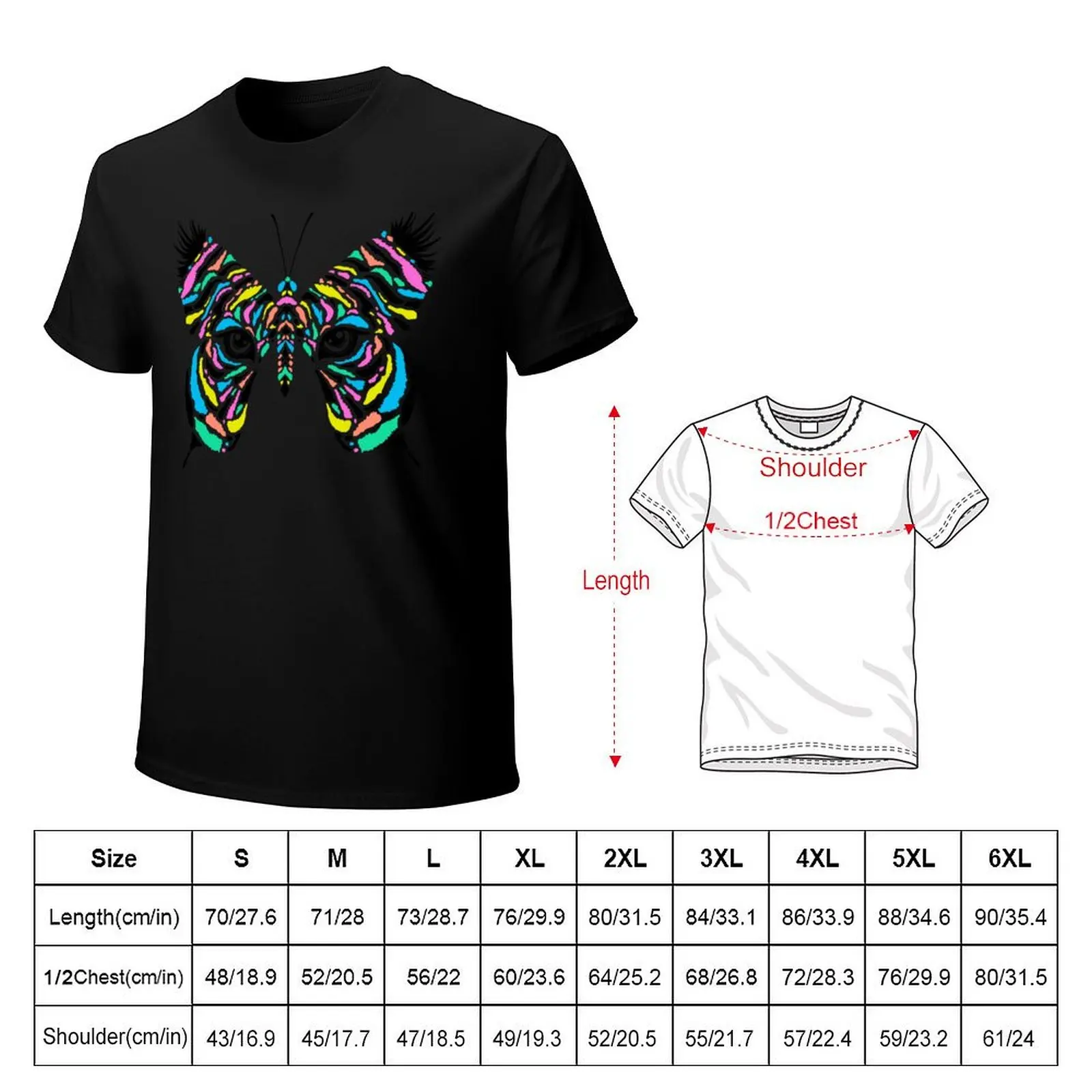 Tiger butterfly T-Shirt Sporty Breathable Short Sleeve T-Shirt