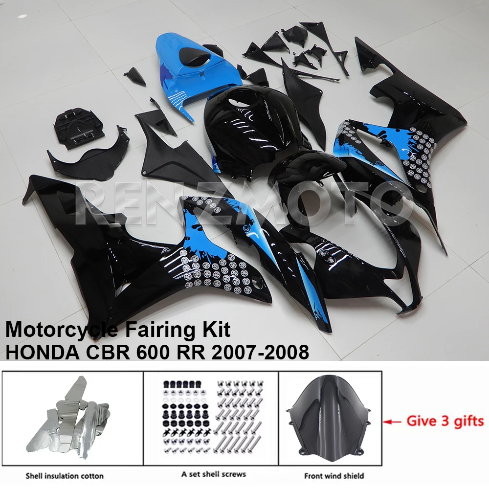 

H0607-1002b Motorcycle Fairing Set Body Kit Plastic For HONDA CBR 600 RR 2007-2008 Accessories ABS Injection Bodywork