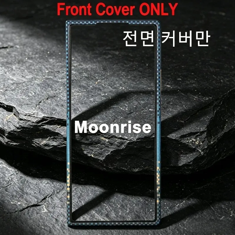 600D Aramid Grain Texture PC Front Bezel Guard for Samsung Galaxy Z Fold 8 Ultra 8 7 Rim Tough Shell Front Guard Protect Cover