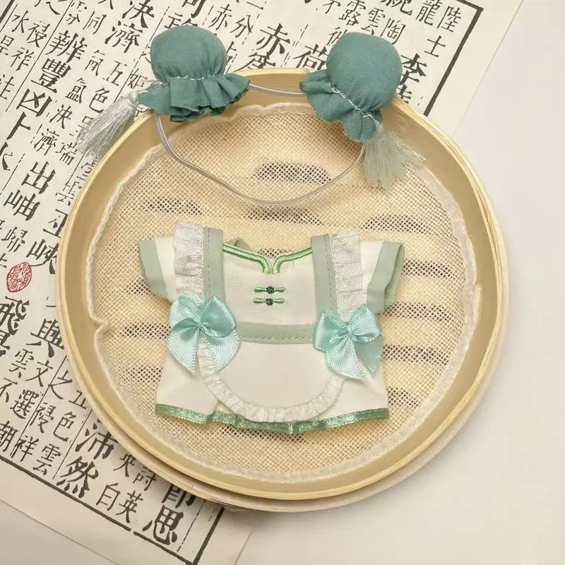 Suitable For 13-15cm Cotton Dolls Chinese Style Clothes High Appearance Doll Clothes Meatball Head Starfish Cute Accessories
