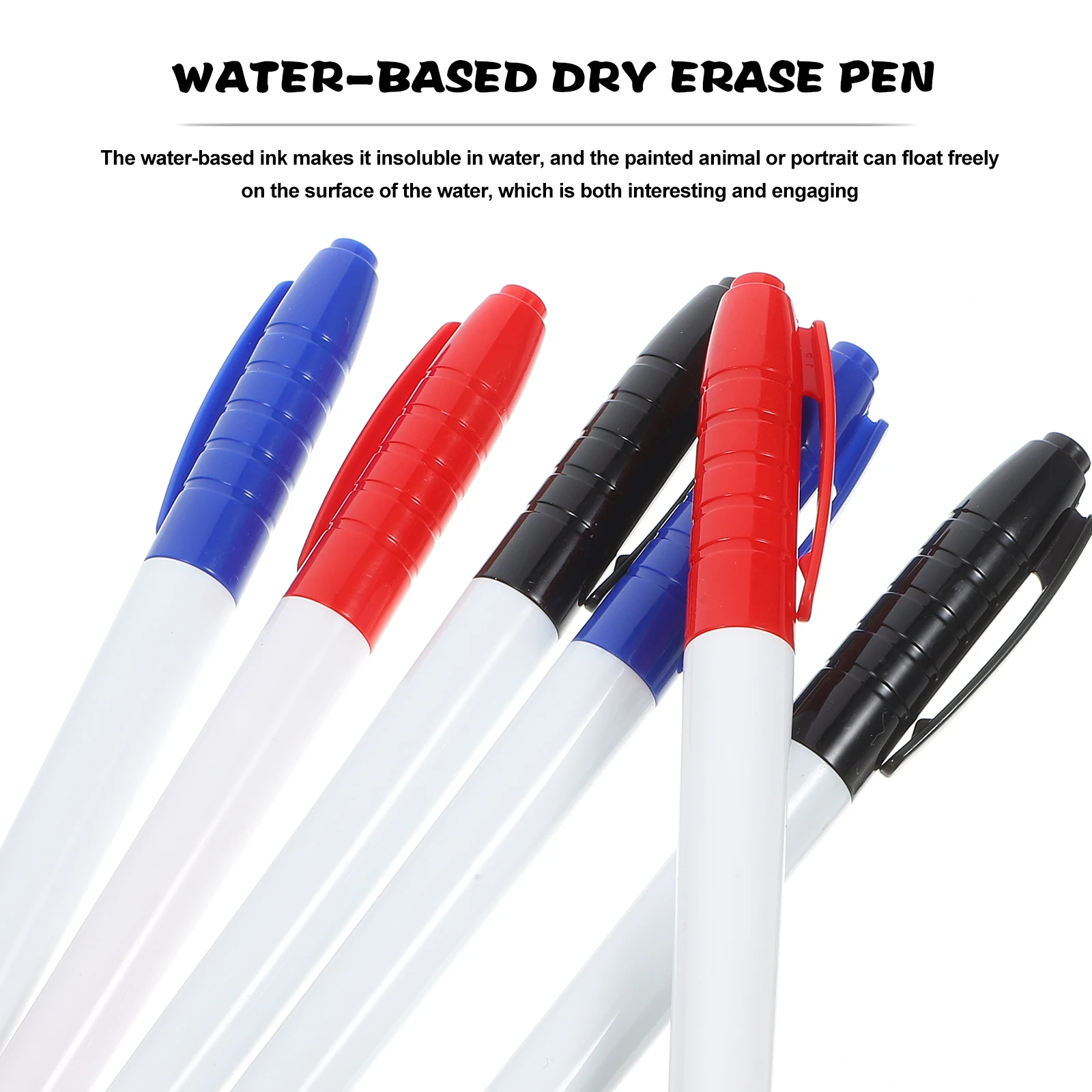 6 قطعة سبورة بيضاء قابلة للمسح علامات المسح الجاف أقلام خطاط (ماركر) رفيعة محمولة متعددة الوظائف أقلام رسم السبورة البيضاء #1