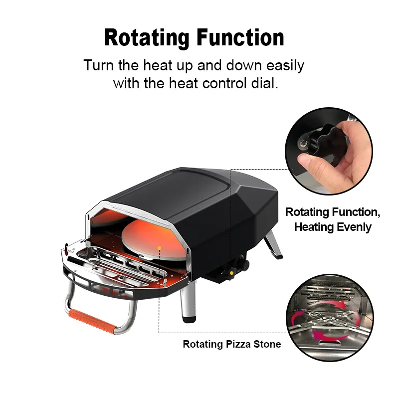 Safe Home High Quality Automatic Portable Gas Oven Pizza Ovens For Sale High Quality