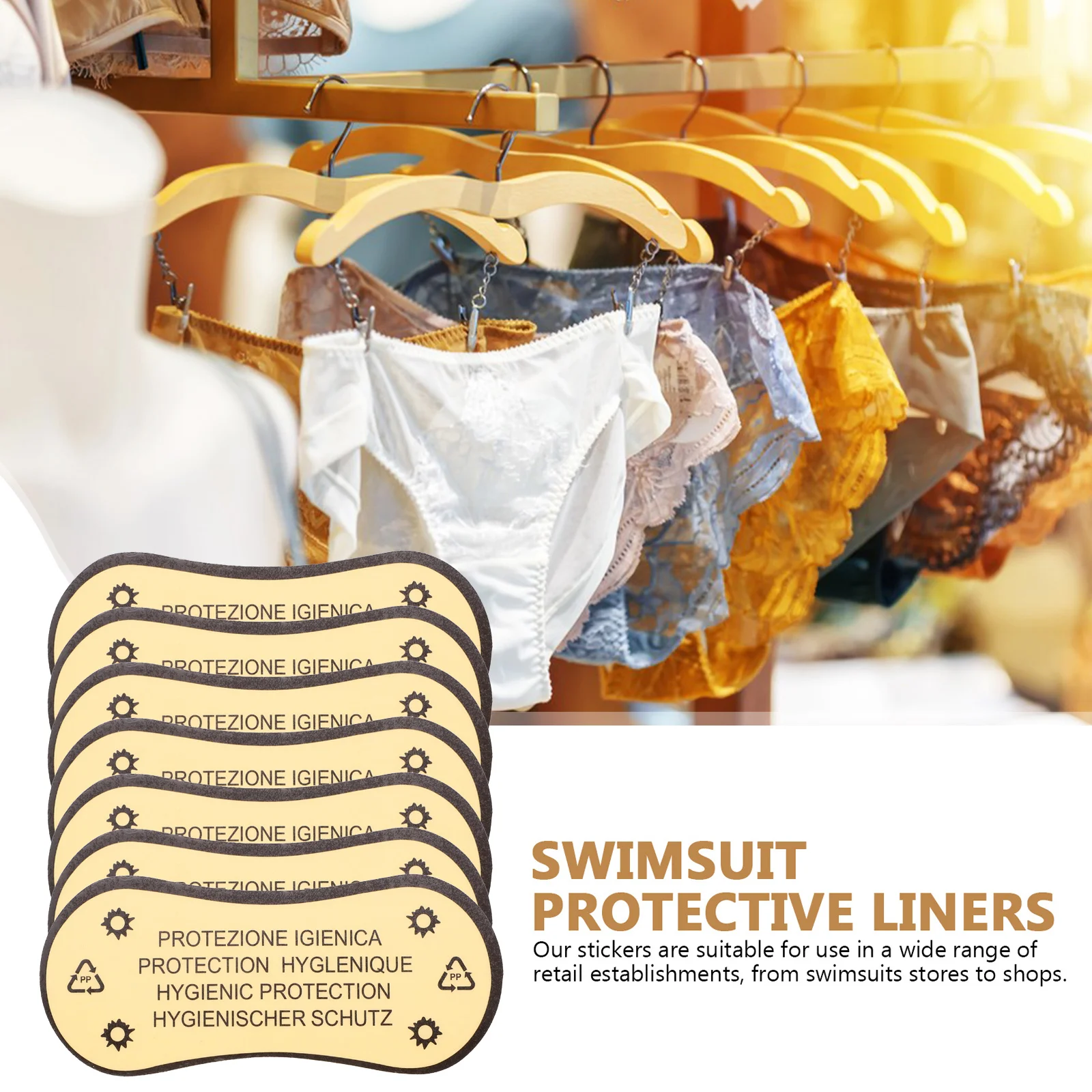 100Pcs Adhesive Protective Decal for Swimwear Lingerie Clean Removable Reusable Easy Store Lightweight Compact